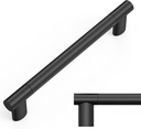 Amerdeco 10 Pack Matte Black Knurled Cabinet Pulls 5 Inch Hole Center Kitchen Cabinet Handles for Drawer Cupboard and Wardrobe ZH0038