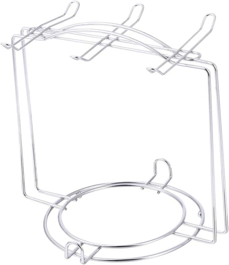 Cabilock Mug Stand Mug Plates Holder Coffee Cup Rack Stand Stainless Steel Coffee Cup Holders for 4 Cups 6 Plates (Silver) Mug Tree