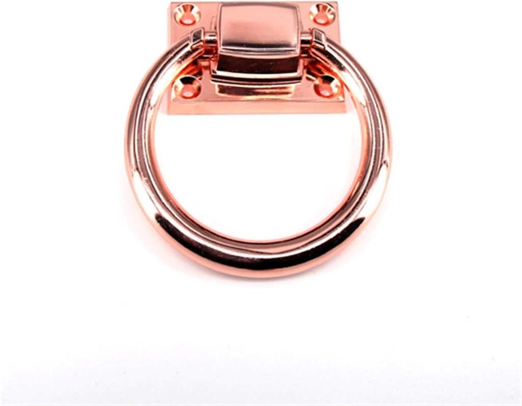 Door Knocker,Door Knockers for Front Door 1pcs Home Decorative Closet Kitchen Drawer Door Ring Pulls Cabinet Knob Handle Large 80mm Door Knocker Chair Puller Gold/Rose Gold(Rose Gold)