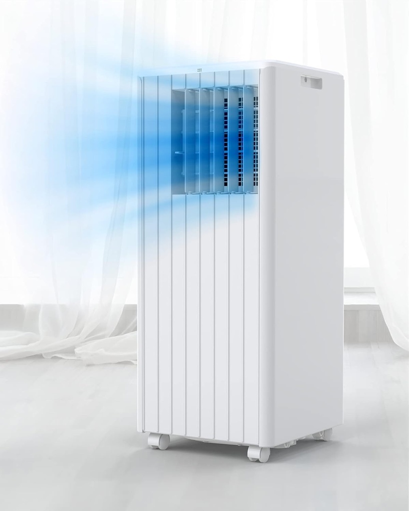 8,000 BTU Portable Air Conditioners Powerful AC Unit for Bedroom Room up to 350 sq.ft Drainage-free Standing Air Conditioner with Cool, Dehumidifier, Fan, Remote Control, Sleep Mode, Timer