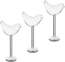 VOSAREA 3Pcs Cocktail Glass Creative Bird Shaped Cocktail Glass Clear Goblet For Wine Cups