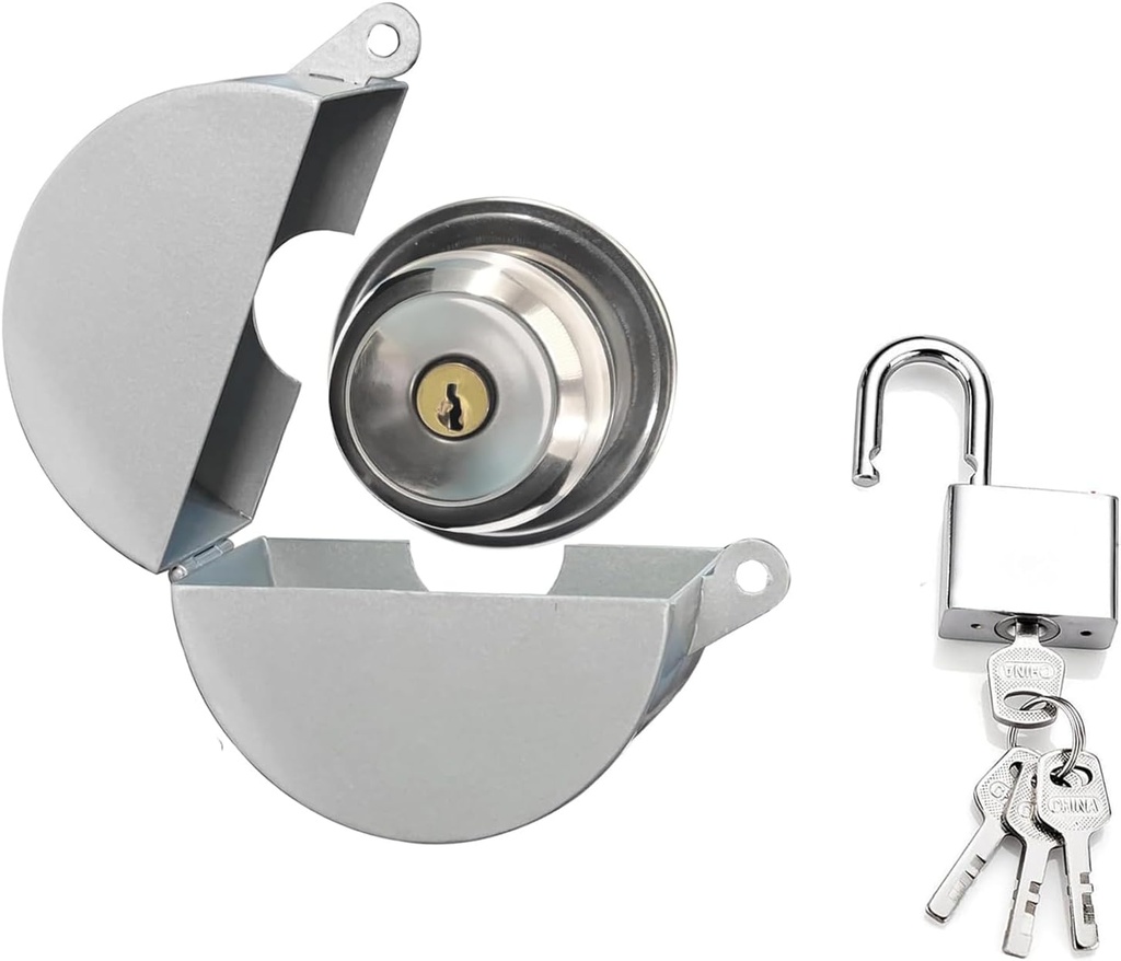 Door Handle Lock Cover with Padlock and Keys Door Knob Lock Out Device Prevents Turning of Door Knob and Access to Keyhole Disable The Doorknob/Faucet/Valve