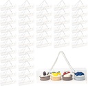 40 Pcs Clear Cupcake Boxes 12x3x3 Inch Durable Cupcake Containers with Handle Insert 4-Count Clear Cake Packaging Box for Bakery Desserts Cakes Biscuits