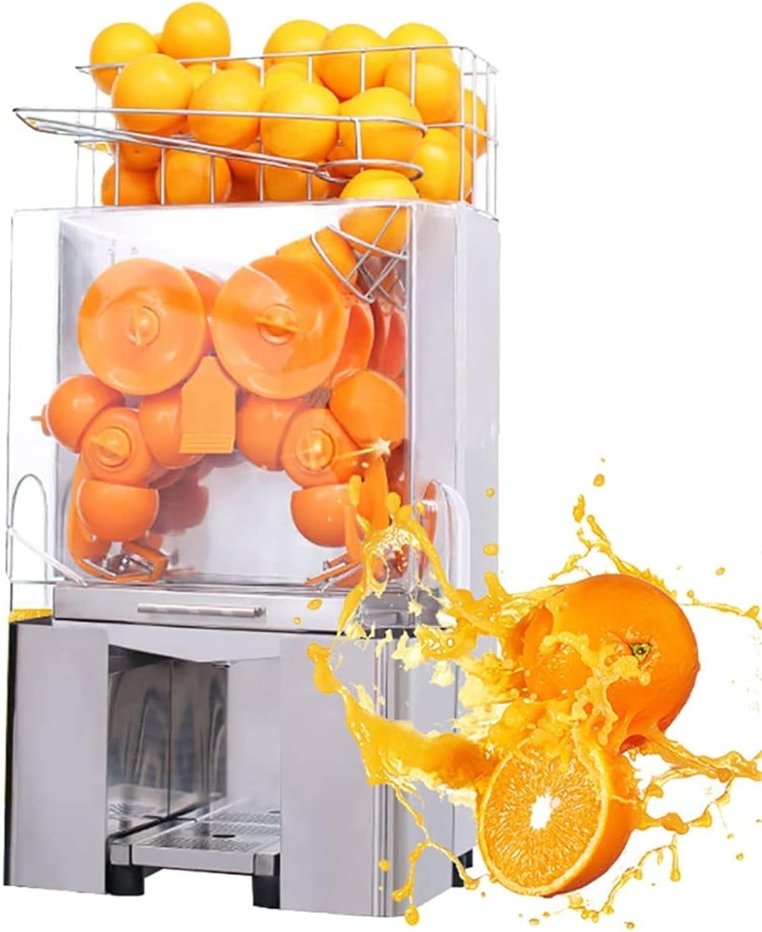 Electric Orange Juicer, 120W Commercial Orange Juice Squeezer Stainless Steel Citrus Juicer Fruit Juicer Machine, Juice Slag Separation