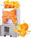 Electric Orange Juicer, 120W Commercial Orange Juice Squeezer Stainless Steel Citrus Juicer Fruit Juicer Machine, Juice Slag Separation