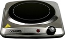 Courant Electric Burner Ceramic Infrared Portable Adjustable Temperature Control 1000W Travel Indoor & Outdoor Electric Stove Countertop burner Non-Slip Rubber Feet Easy to Clean Stainless Steel