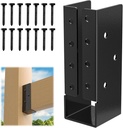 Concealed Joist Hanger (6 Pack), 2"x6" Outdoor Concealed-Flange Joist Bracket with Screws, Q235B Steel Powder Coated Concealed Mount Light Joist Hangers for 2"x6" Beam, Swing, Handrail, Fence