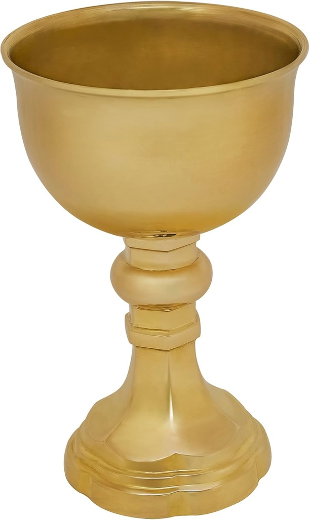 Lord of Battles Medieval Brass Goblet 750 ml | Handcrafted Chalice Cup for Reenactment, LARP, Cosplay, Ritual, Viking, Pagan, Wiccan, Fantasy Décor