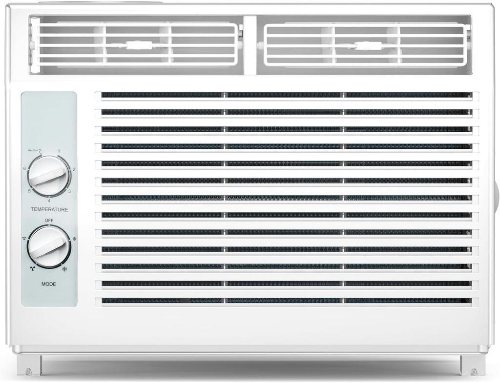 ZAFRO 5000BTU Window Air Conditioners Cool up to 150 Sq. Ft,2 Cooling & Fan Speeds,Ultra-Quiet, White for Small Room,Office