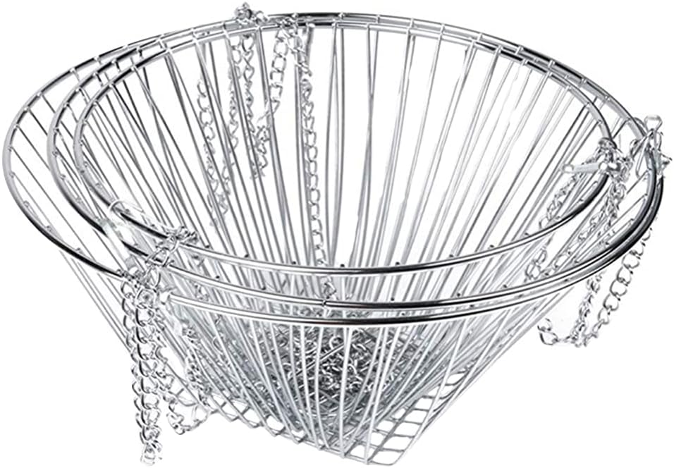 DOITOOL Fruit Bowl Fruit Bowl Hanging Fruit Basket Stainless Steel Hanging Basket 3 Layer Hanging Basket Kitchen Hanging Wire Baskets Storage Hanging Wire Basket Hanging Baskets
