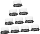 10pcs Cake Boxes Lids Cupcake Containers Plastic Cake Carrier for Storage Packaging Box for Christmas Wedding Birthday