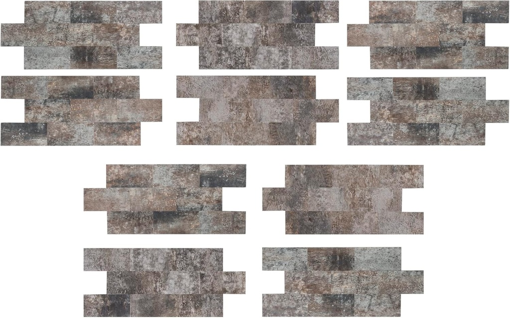 Aspect Peel and Stick Collage Tile in Ancient Cork (2 pc per Pack/5 Pack)