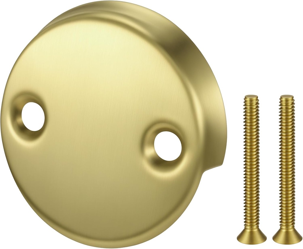 Overflow Cover RP31556CZ for Delta Bathtub,Overflow Plate and Screws Drain Kit Replacement for Delta Tub,Gold Drain Cover Fits for Most Standard Tub Faucet Repair Kits