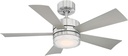 Modern Forms Fans FR-W1801-42L-27-SS Transitional 42``Ceiling Fan from Wynd collection in Pwt, Nckl, B/S, Slvr. finish,