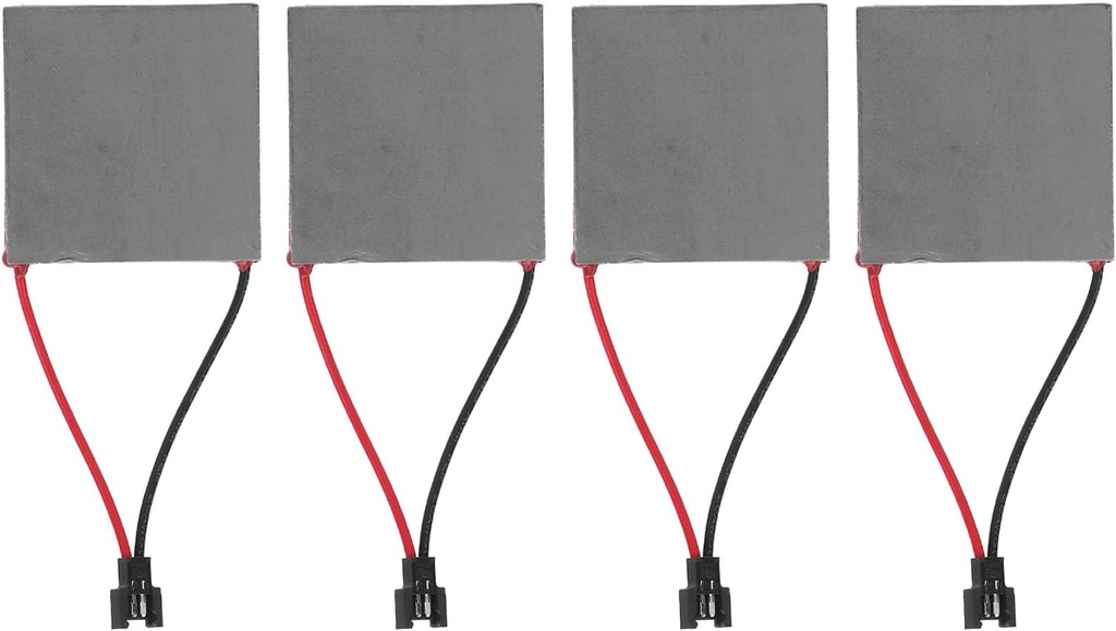 Walfront 4PCS Aluminum Alloy Fireplace Fan Generator Plates Universal Replacement Thermoelectric Modules for Heat Powered Stove Fans 227℃ High Temp Resistance Repair Parts