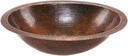 Premier Copper Products LO19FDB 19-Inch Oval Under Mount Hammered Copper Bathroom Sink, Oil Rubbed Bronze