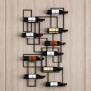 Simple modern line wall-mounted wine rack wine cellar racks wall mounted wine case for wall Horizontal wall-mounted wine rack, Industrial Bar Floating Shelf for Home Dining Room, Kitchen, Living Room(