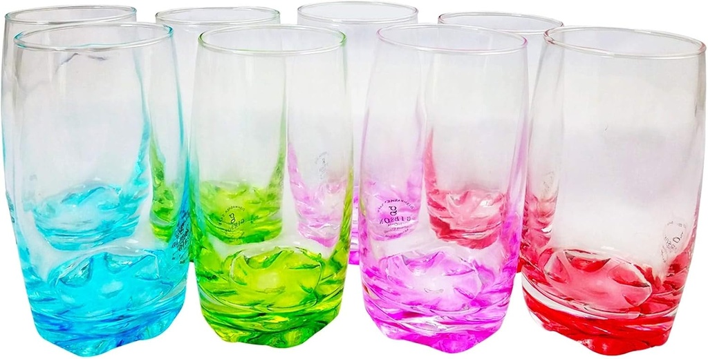 UKN 8pc Glass Tumbler Set Clear