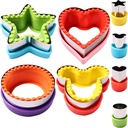 Sandwich Cutter and Sealer for Kids, 4pcs Bread Sandwich Decruster Pancake Maker DIY Cookie Cutters for Kids Bento - Round Heart Star Mickey Head Shaped