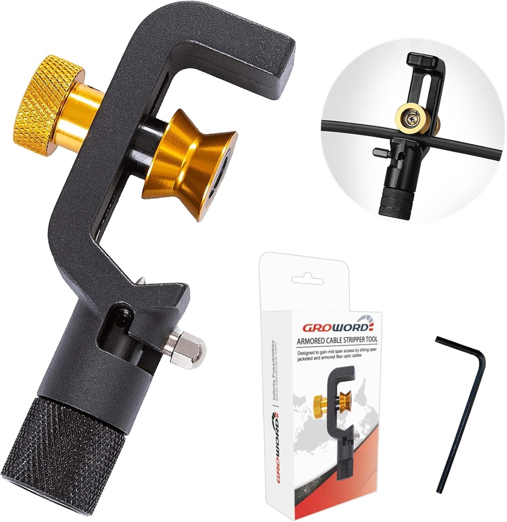 8-28.6MM Cable Stripper - FTTH Armored Fiber Cable Stripping Knife, Radial Cutter, Slitter Tools for Stripping Fiber Optic Cable Jackets