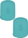 Pyrex 8212-VPC 3-Quart Vented Turquoise Food Storage Replacement Lid (2-Pack) - Made in USA