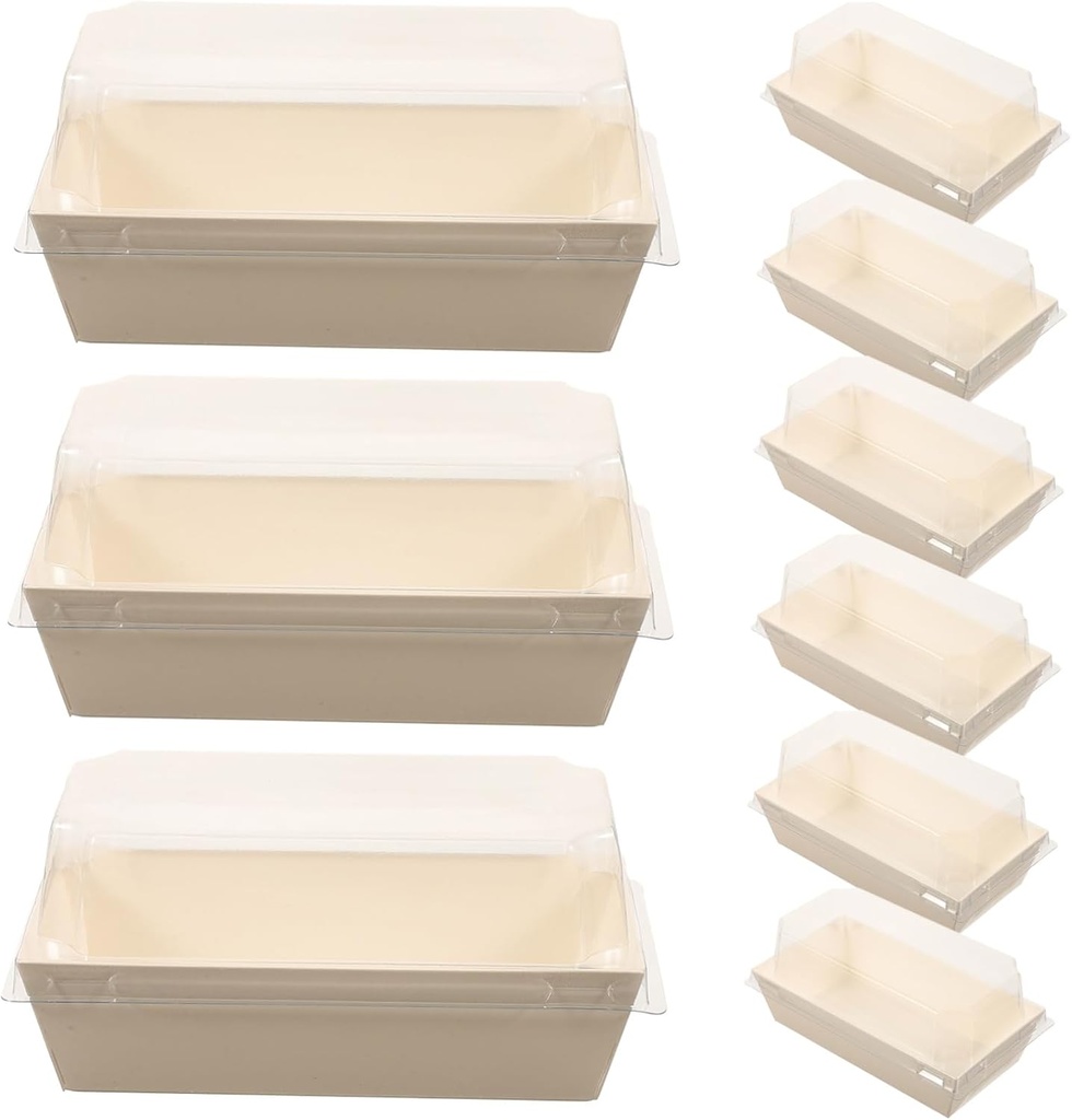 20pcs Plastic Cake Containers Lids Treat Box Package Box Portable Bakery Cake Wrapping