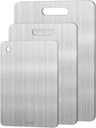 3pcs Stainless Steel Cutting Board Cutting Boards for Kitchen, Upgrade Double Sided Board, Thick Cutting Board for Home Kitchen Cooking
