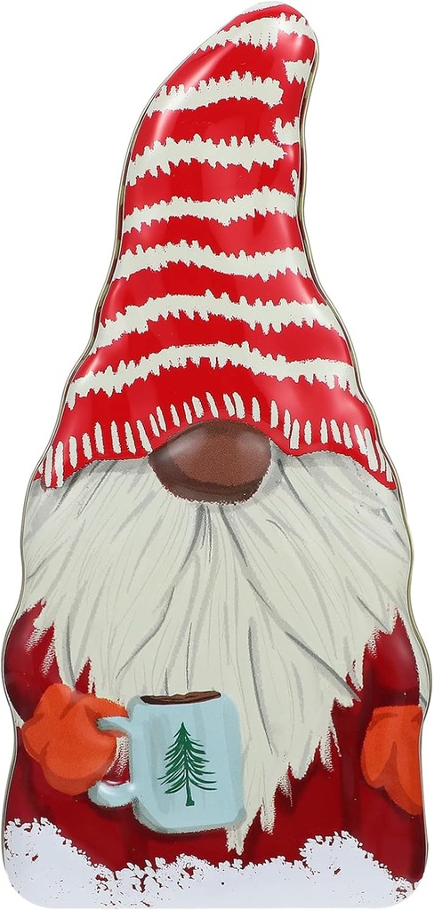 DOITOOL Christmas Cookie Tins with Lids for present Giving, Christmas Santa Claus Printed Metal Tins with Lids for, Candy, Food Presents for Xmas Holiday Party Supplies (Stripe)