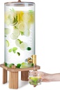 3 Gallon Extra Large Drink Dispenser for Parties,Glass Beverage Dispenser with Stand,Water Drink Dispenser with Airtight Valve,Lemonade Dispenser for Fridge,Water, Juice,Cocktails,Ice Tea & Sun Tea