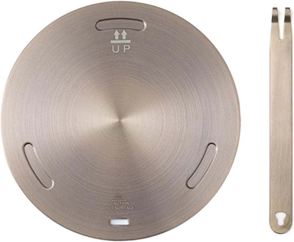 11Inch Heat Diffuser Plates for Gas Electric Stoves, Flygragon Stainless Steel Cooking Induction Adapter Plate for Glass Cooktop, Detachable Handle Induction Cooktop Converter Plate