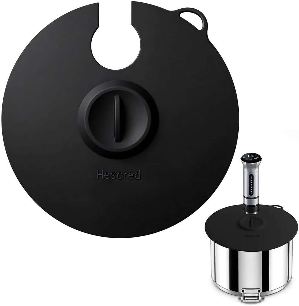 Sous Vide Precision Cooker Silicone Lids, Fits up to 11 pot, Compatible with Anova Culinary Sous Vide Precision Cookers, Prevent Water Evaporation and Retain Flavor (Black)
