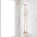 Signature Hardware 424432 Alliston Pressure Balanced Shower System with Shower Head, Hand Shower - Rough In Included - Polished Brass