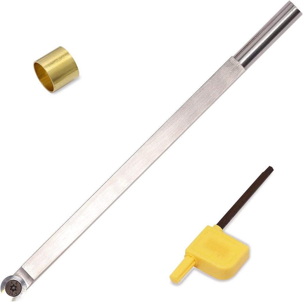 Woodturning Tools Carbide Tipped Lathe Chisel Finisher Tool Bar 10 Inches With Ci0 16mm Round Carbide Insert Cutter for Wood Hobbyist or DIY or Carpenter,Handle not Include