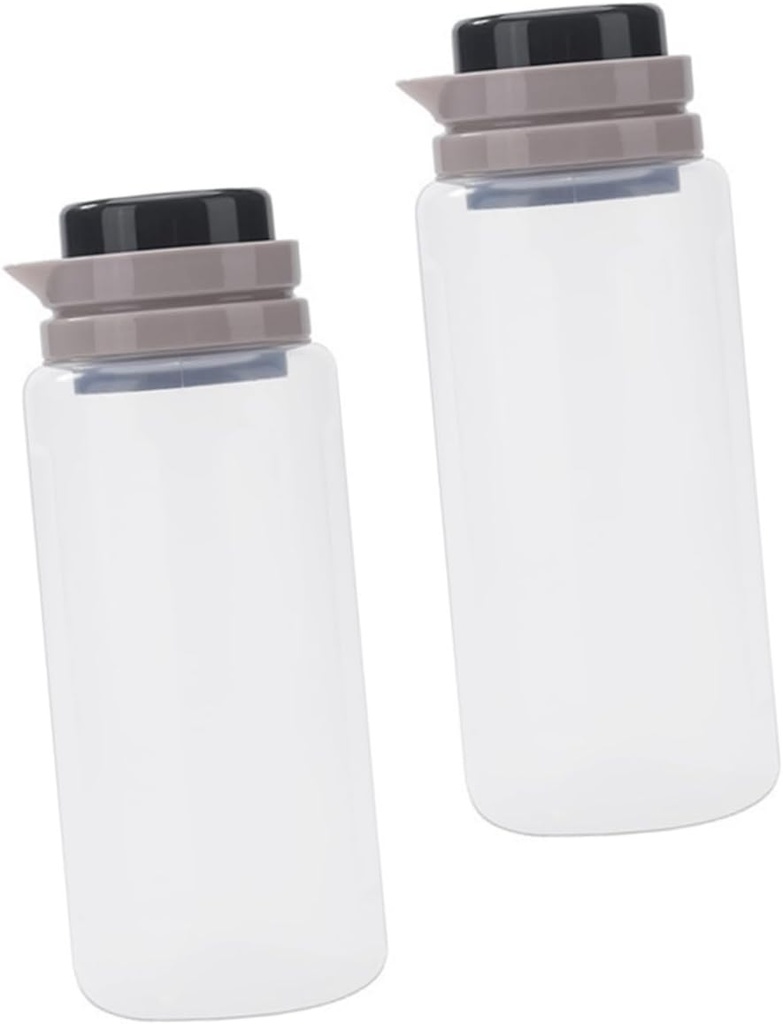 PRETYZOOM 2pcs Large Mason Jars Airtight Food Storage Containers Lids for Organizing Bins