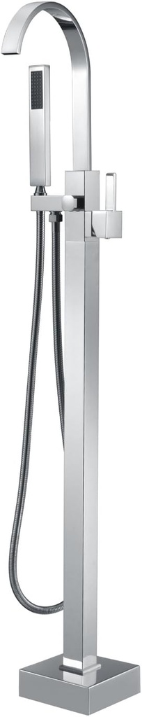 Freestanding Tub Filler Bathtub Faucet Chrome Floor Mounted Faucets with Hand Shower