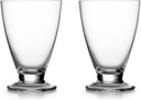 Nambe Skye Drinking Tumblers - Short | Set of 2 | 10-Ounce Water Goblets | Fine Blown Glass | Cocktail Glasses, Collins Glasses, Glass Cups for Iced Coffee | Dishwasher Safe