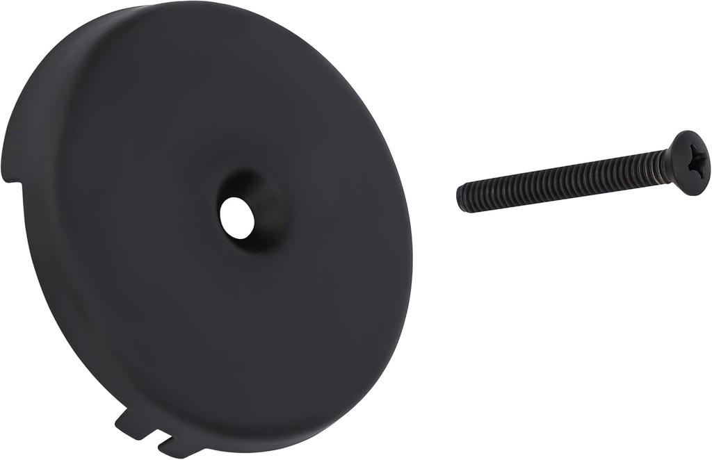 PRIMSOPH One Hole Overflow Faceplate Tub Drain Trim Kit Conversion Kit Assembly Universal Fine Coarse Thread Replacement Matte Black