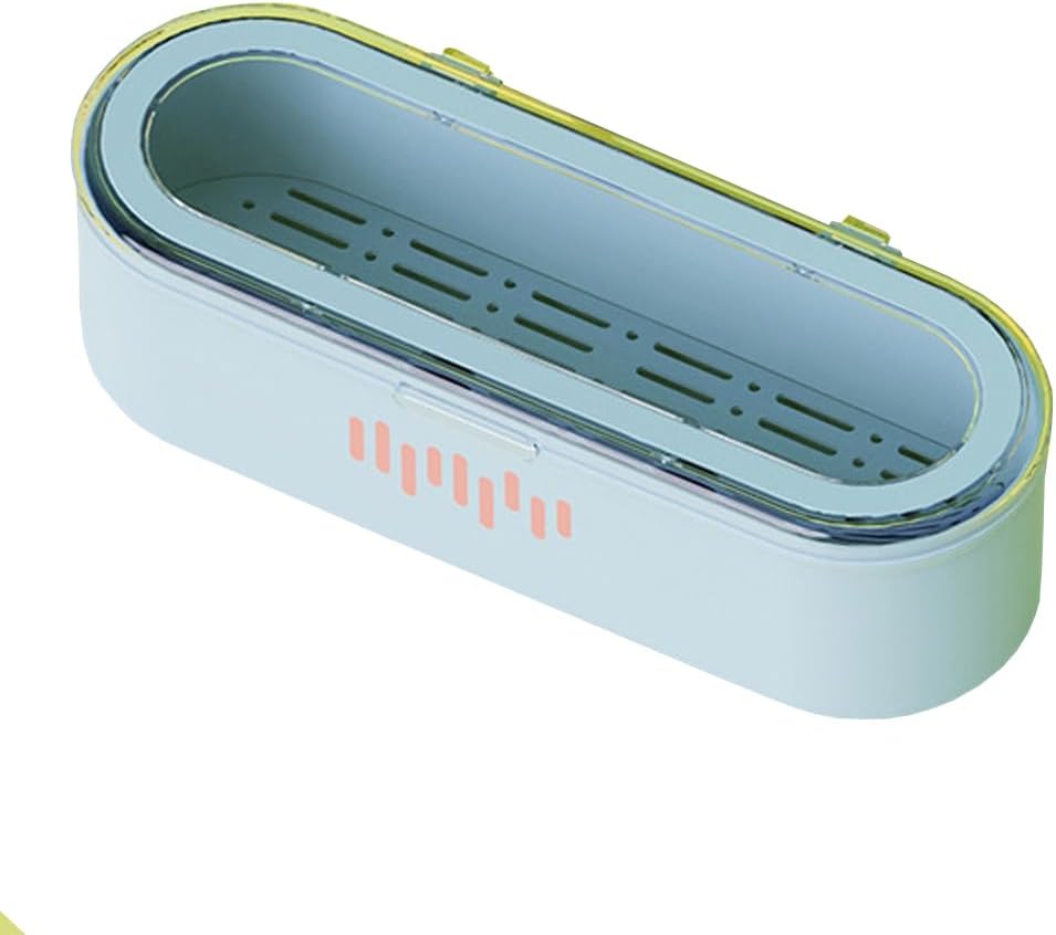 Silverware Organizer with Lid and Drainer, Covered Utensil Tray for Kitchen Drawer and Countertop, Blue Plastic Cutlery and Flatware Storage Box for Spoons Forks Knives Holder Case