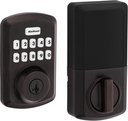 Kwikset Powerbolt 250 10-Button Keypad Venetian Bronze Transitional Electronic Deadbolt Door Lock, Featuring Convenient Keyless Entry, Customizable User Codes and Auto Locking