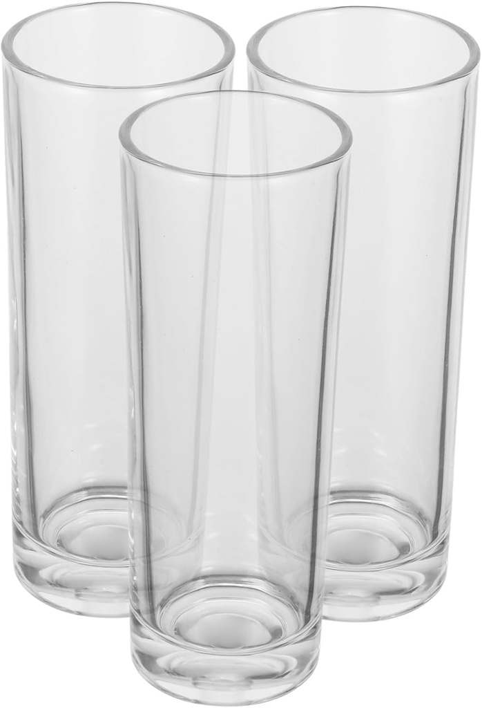 BESTYASH 3pcs Glass Cup Water Milk Cup Wine Beer Cocktails Drinking Container for Iced Tea Glass Material Versatile for Home Restaurant Bar
