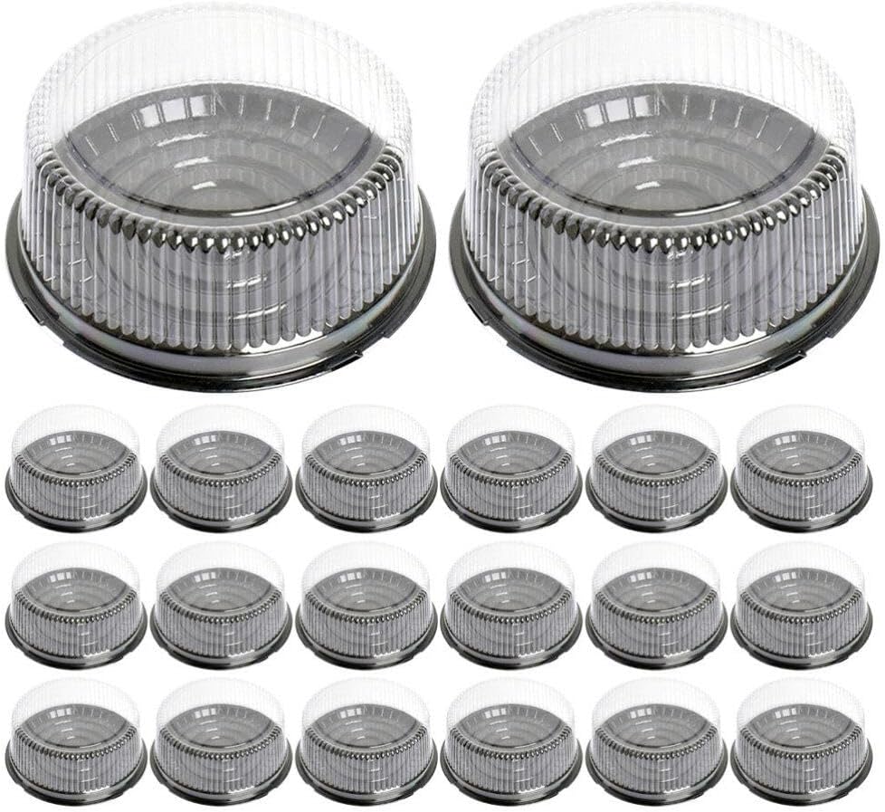 ABOOFAN Single Cupcake Boxes with Lid 20pcs Plastic Cupcake Boxes Cupcake Holders Stackable Cupcake Carrier Muffin Dome Holders Cases Boxes Cups Clamshell Container for Parties