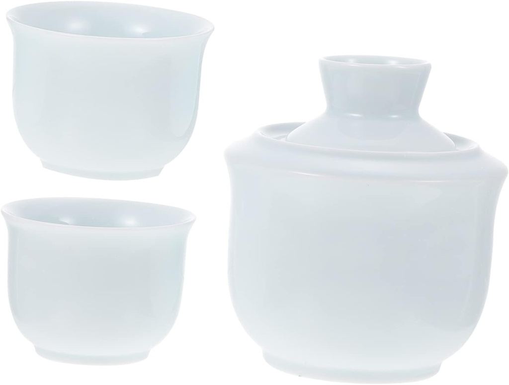 Cabilock Cups Set for Tea Parties Ceramic Wine Warmer Warm Kettle Liquor Tools Classic Chinese Style Warmer