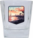 R and R Imports Galveston Texas Pleasure Pier Design Souvenir 10 oz Whiskey Glass Rocks Glass Single