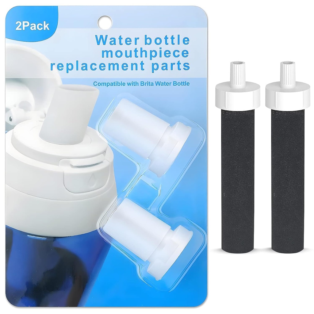 Brita 2in1 Water Bottle Filter & Mouthpiece Replacement - 2pcs Filter & 2pcs Bite Valve