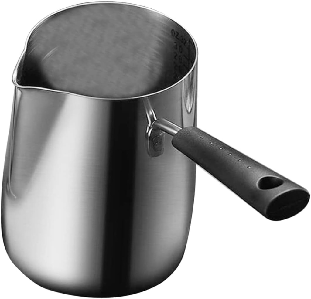 OUNONA 1Pc Frying Pot Stainless Steel Fryer with Scale Household Deep Frying Pan for Chicken Cutlet Compatible with Gas and Induction Cookers Practical Kitchen Supply