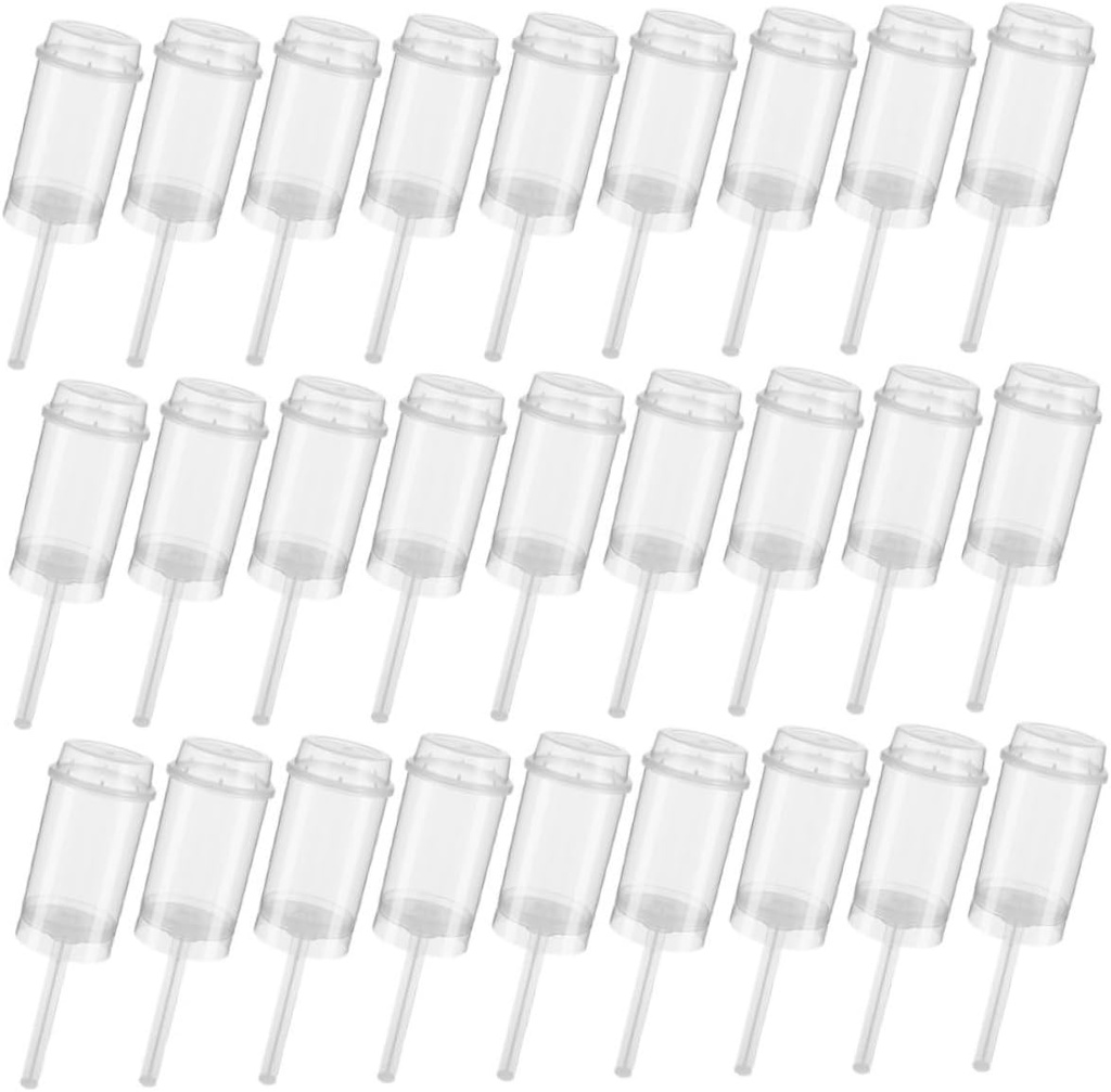 40pcs Cake Push Pops Containers Cake Pop Carrier Holder for Pusher Round Ice Push Holders Lids