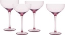 Fortessa Gala Glass, 10.5 Ounce Coupe Cocktail (Set of 4), Pink