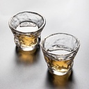 Glass Cups Drinking Glasses Two-piece Crystal Glass Cup Glass Set Colored Glass Teacup Teacup Sake Glassware (B) (B)