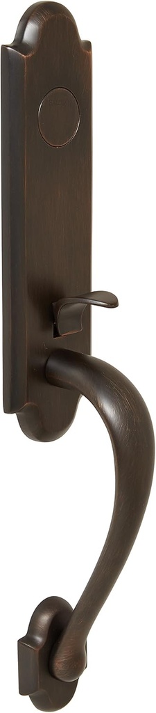 Baldwin 85354.112.RFD Boulder 3/4-Inch Escutcheon Handleset Emergency Egress with Beavertail Lever, Venetian Bronze