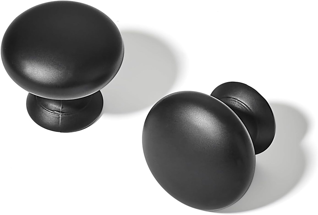 TUNNY 10 Pack Cabinet Knob- Matte Blcak Furniture Hardware Handles for Kitchen Cabinets Bedroom Dresser Wardrobe Cabinet Pulls